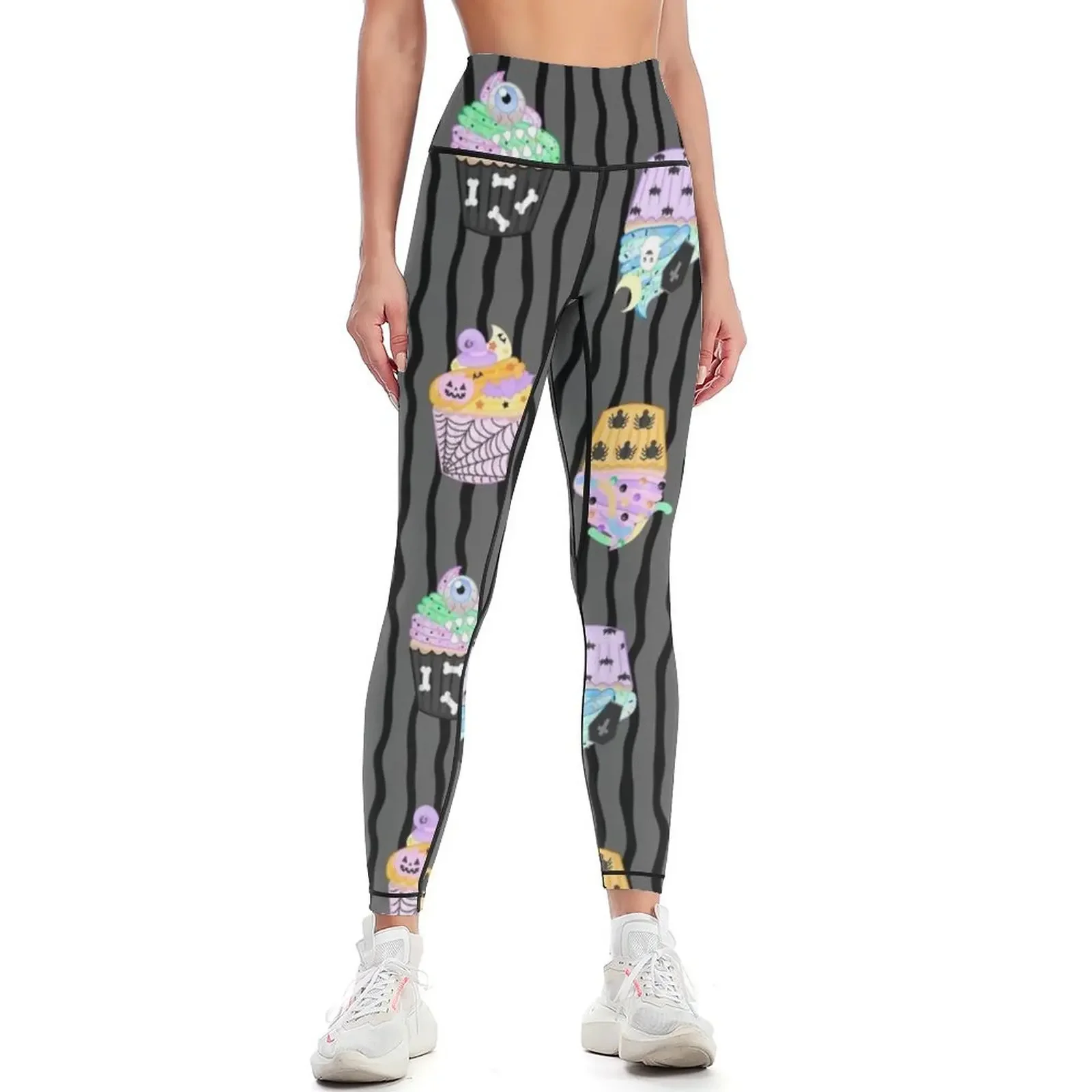 

Halloween Cupcakes Leggings Tight fitting woman Golf wear for physical sports for gym Womens Leggings