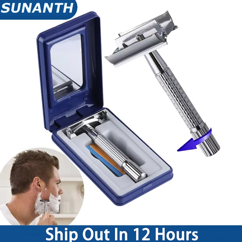 

Double Edge Shaving Razor Set For Men Classic Stainless Beard Razor Shaver Safety Razor for Barber Styling Accessories Tools