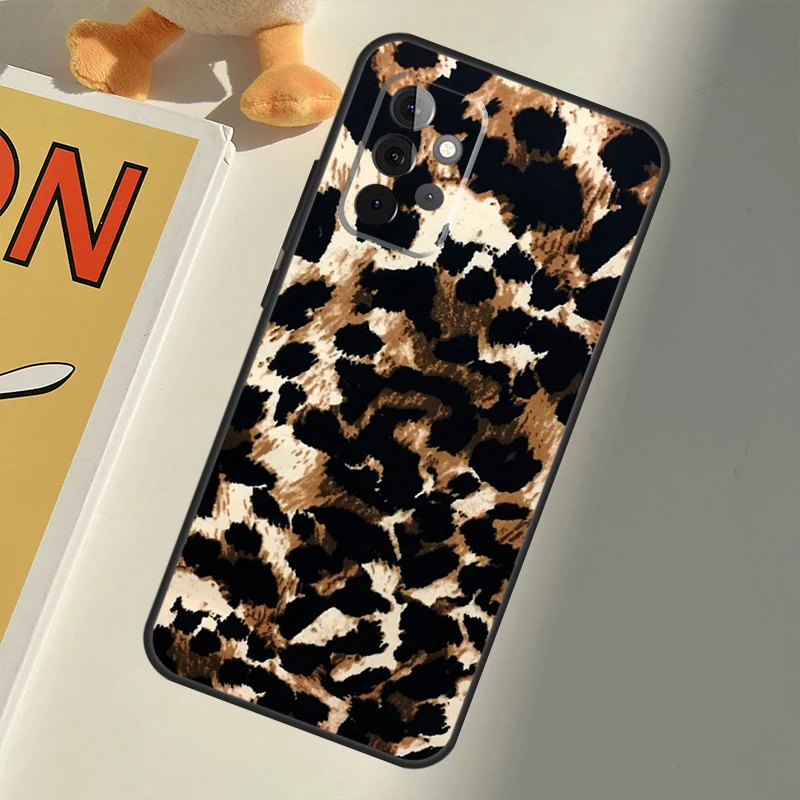 Tan Leopard Case For Samsung Galaxy A14 A24 A34 A54 A12 A22 A32 A52 A72 A51 A71 A13 A33 A53 A73 Coque