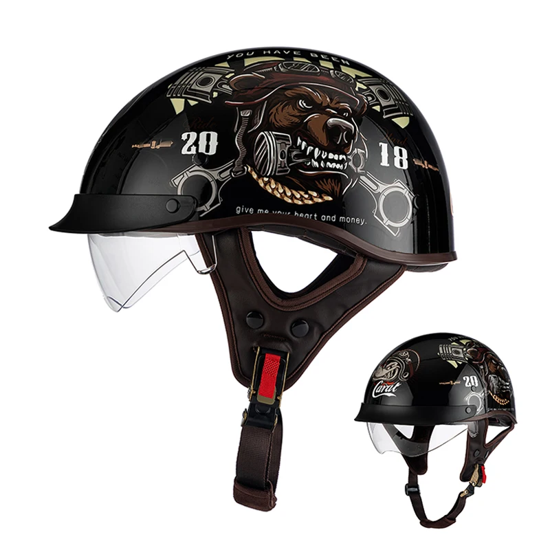 2026 New Motorcycle Retro Helmet Motorcycle Helmet Variety of Patterns China 3C Certification Explosions in Europe and America
