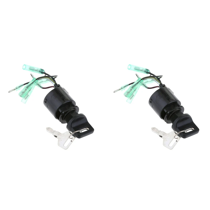 2X 35100-ZV5-013 Ignition Switch Assembly With Key Replacement Fit For Honda Outboard