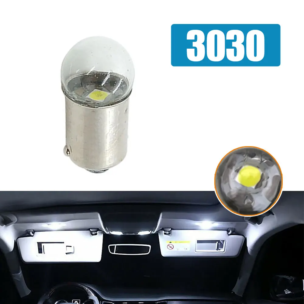 

1 Pcs BA9S T4W Car Bulbs T2W T3W H5W Interior Lamp Reading License Plate Lights 1 LED 3030 SMD DC 12V 12913 12910 12929 White