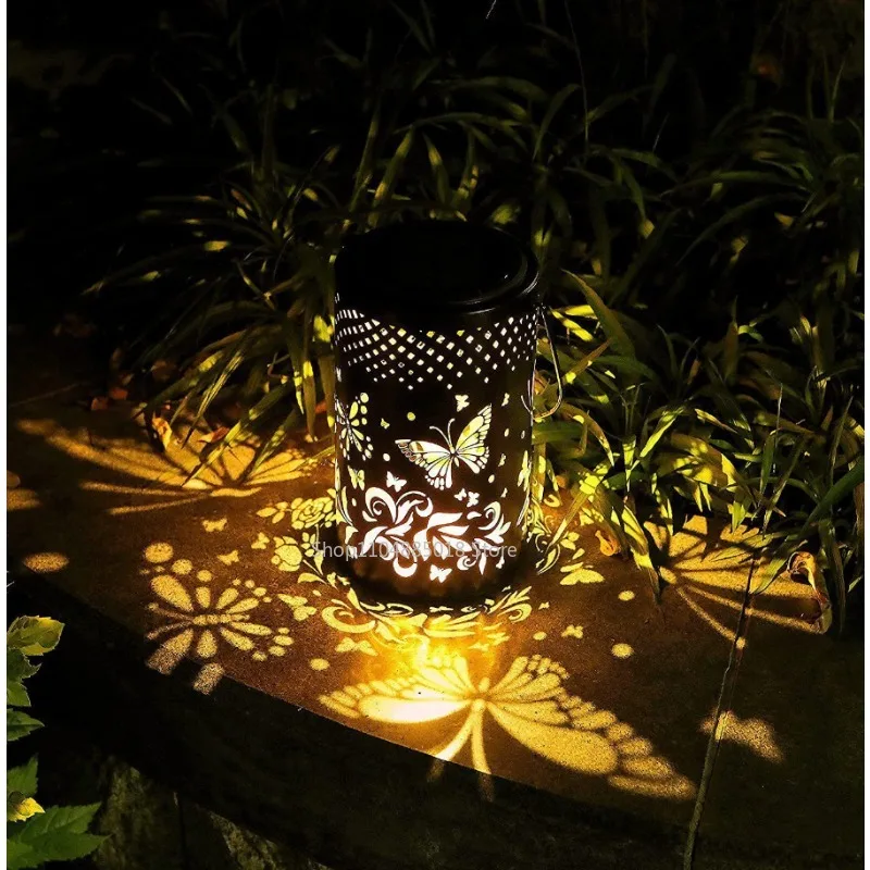 Solar LED Lantern Light Hollow Tree Of Life Hanging Lamp Outdoor Garden Yard Path Lawn Decor Hanging Waterproof Lamp Lantern