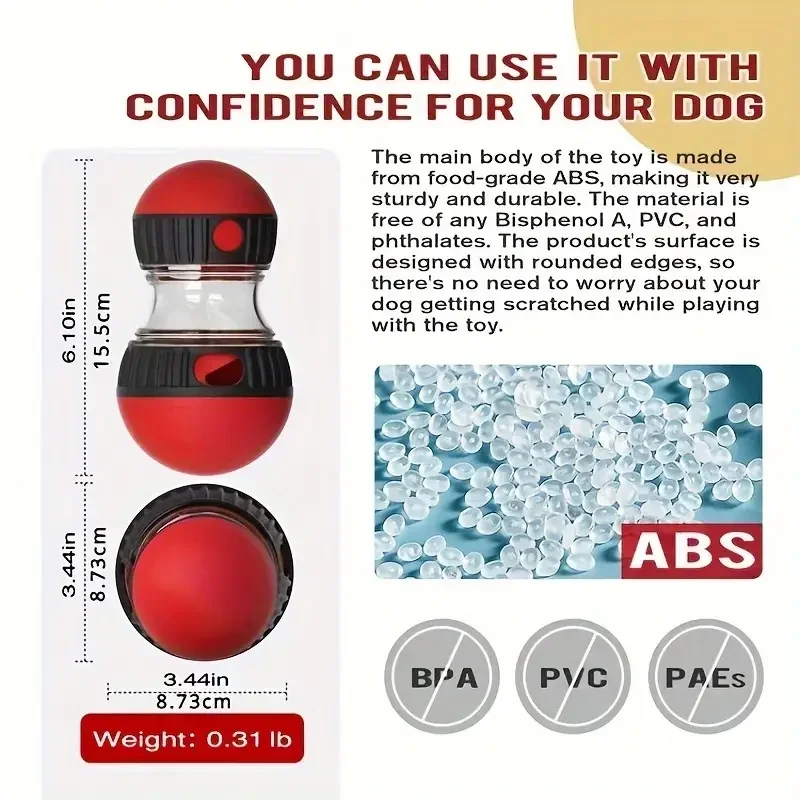 Xiaomi DogToy Tumbler Leaky Food Ball Elliptical Rolling Ball Slowly Feeding Protects Stomach Increase Intelligence Pet Supplies