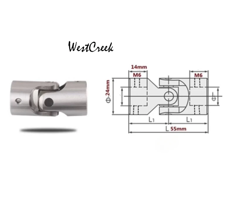 WESTCREEK 8mm 10mm 12mm 14mm 15mm ID SUS 304 stainless steel candan universal joint SS304 Precision cross universal joint