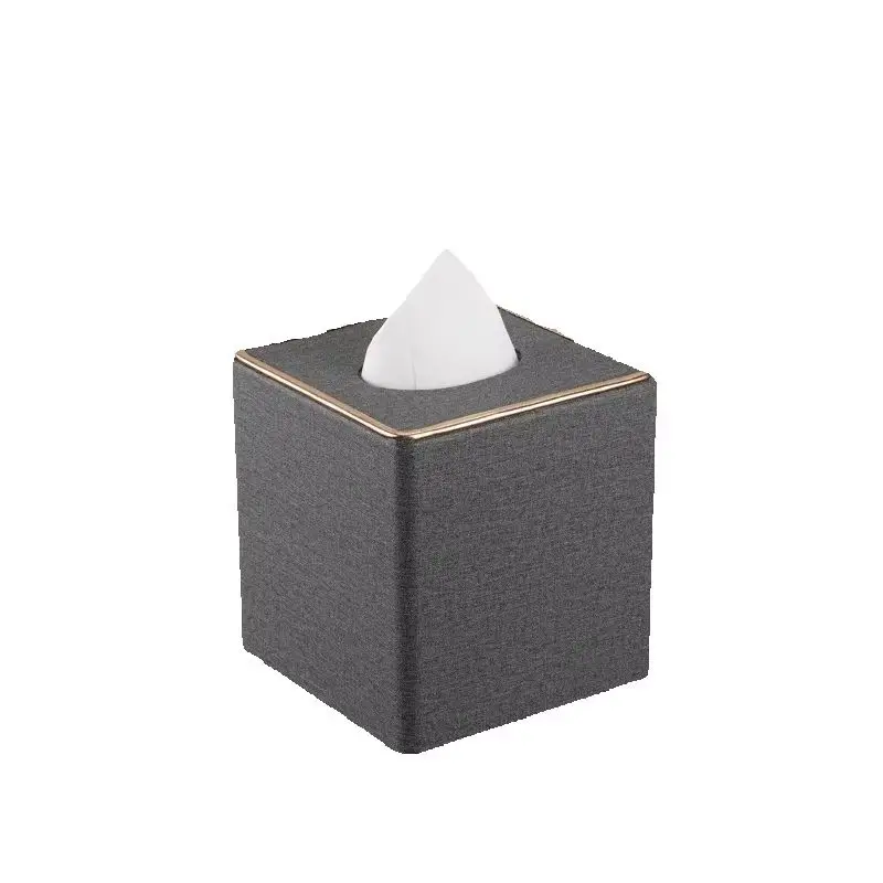 

Modern Fashion PU Leather Square Tissue Box Hotel Table Napkin Holder Quality Design for Home And Office Decor
