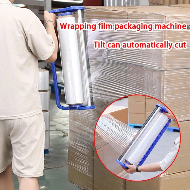 

Wrapping Film Packaging Machine Manual Metal Cuttable Membrane Puller Hand Perimembrane Handle Support Pack Cling Film Packing