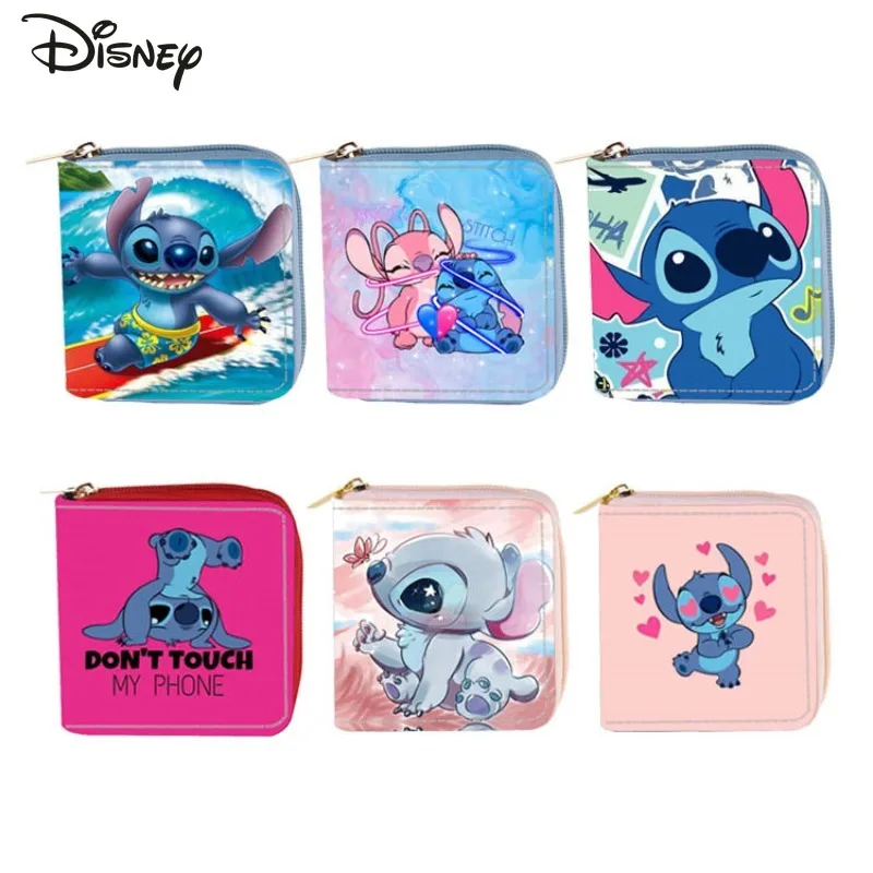 

Stitch New Short Coin Purse Fashionable and High-quality PU Multifunctional Card Bag Cartoon Versatile Women's Mini Wallet