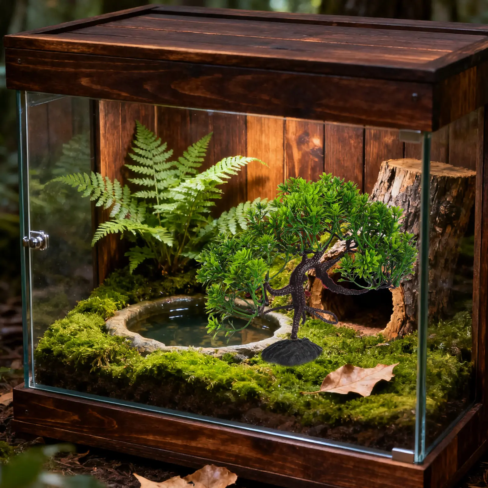 2Pcs Premium Plastic Artificia - огляд і ціна Aquarium Planted Tree