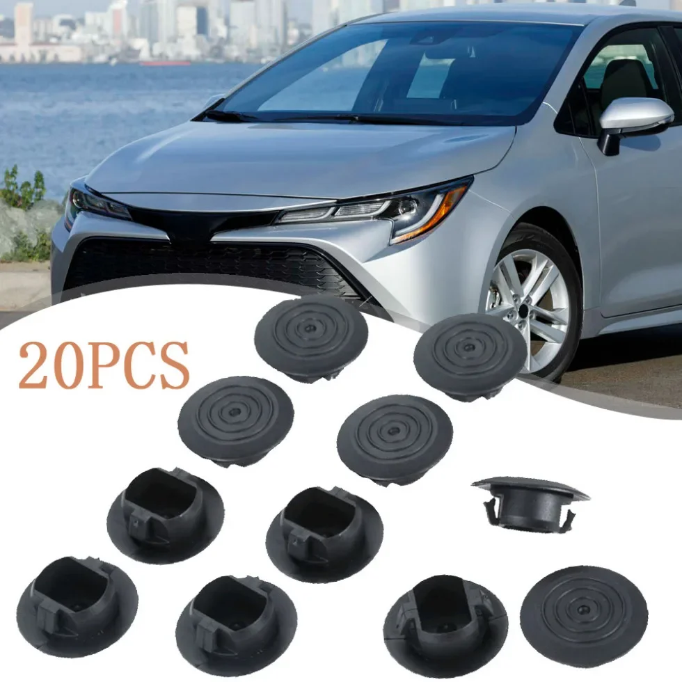 

20Pcs Car Side Skirt Trim Fastener Clips Auto Door Fender Drainage Hole Cover Clips Plastic for TOYOTA Corolla Camry Vios