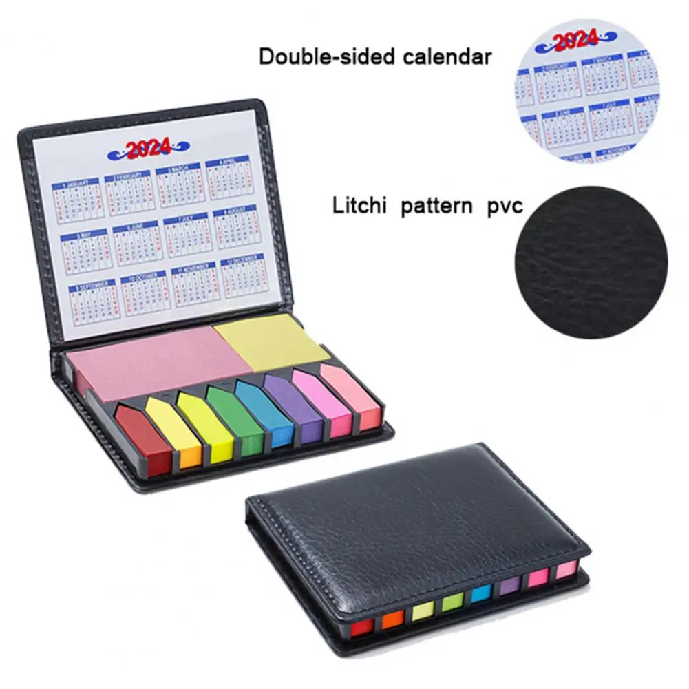 Sticky Note Pads com Sticky Notes Coloridas, Strong Stickiness, Material de Escritório, Organização Easy-Peel, Calendário Desktop, 2024