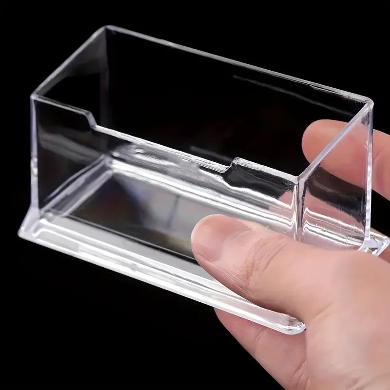4/8Pcs Clear Plastic Card Storage Box - Multi-Layer Business Card Organizer for Office/Exhibition, Small Item Container