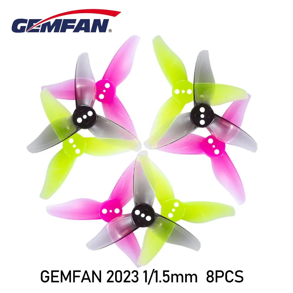 4Pairs Gemfan Hurricane 2023 2X2.3X3 3-Blade Toothpick Propeller 1mm 1.5mm for RC FPV Racing Freestyle 2inch Toothpick Drones