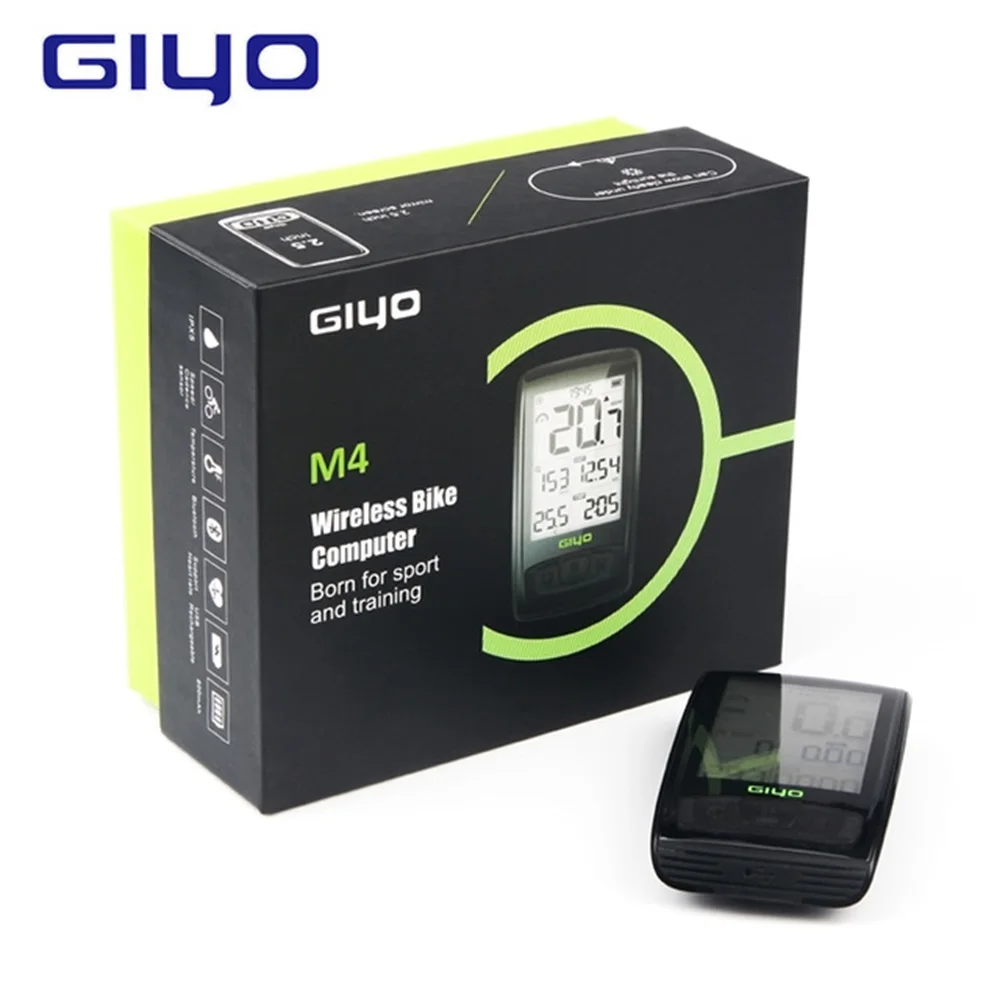 GIYO-Wireless Bicycle Computer with Bicycle Mount Holder,Speedometer Cadence Sensor, Waterproof Cycling Stopwatch, Bluetooth 4.0