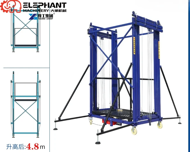 Foldable Small Electric Scaffolding Elevator 1.5M-5M High-altitude Maintenance Operation Platform