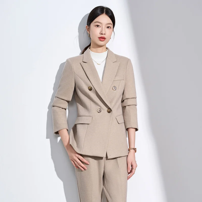 Gray women's blazer suit with a high-end feel2026New Spring and Autumn Formal Interview Suits for College Students