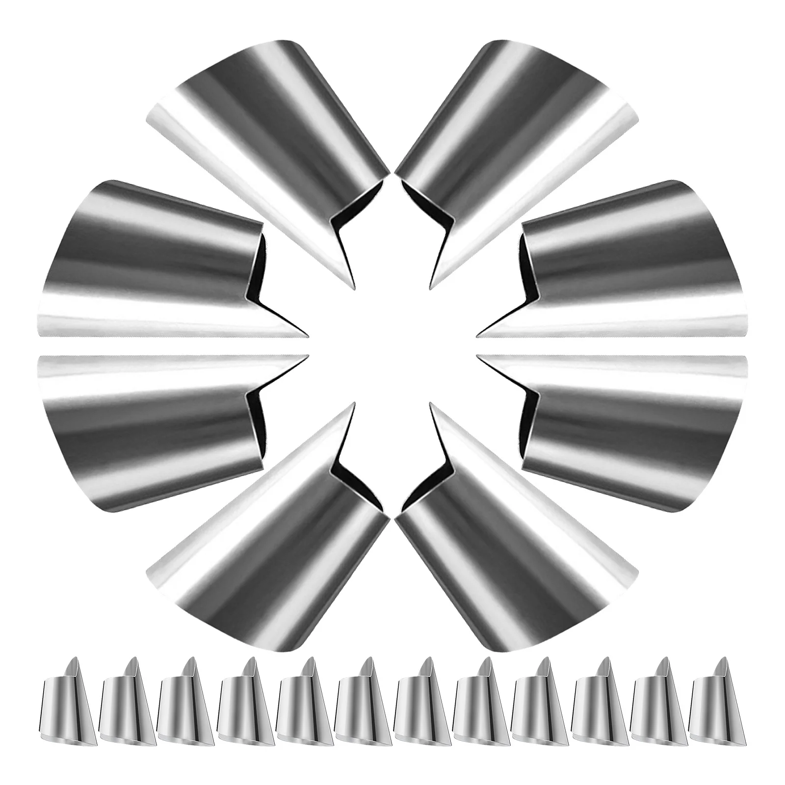 

20pcs Finger Guard Stainless Steel Nail Cover For Kitchen Cutting Picking Vegetables Shelling Tools Nut Crab Lobster Prep Thumb