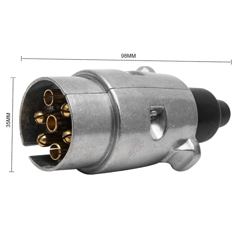 

12 В 7-контактный набор розеток для прицепа, вилка из алюминиевого сплава, розетка для прицепа RV, автомобильный разъем для прицепа, замена вилки европейского стандарта
