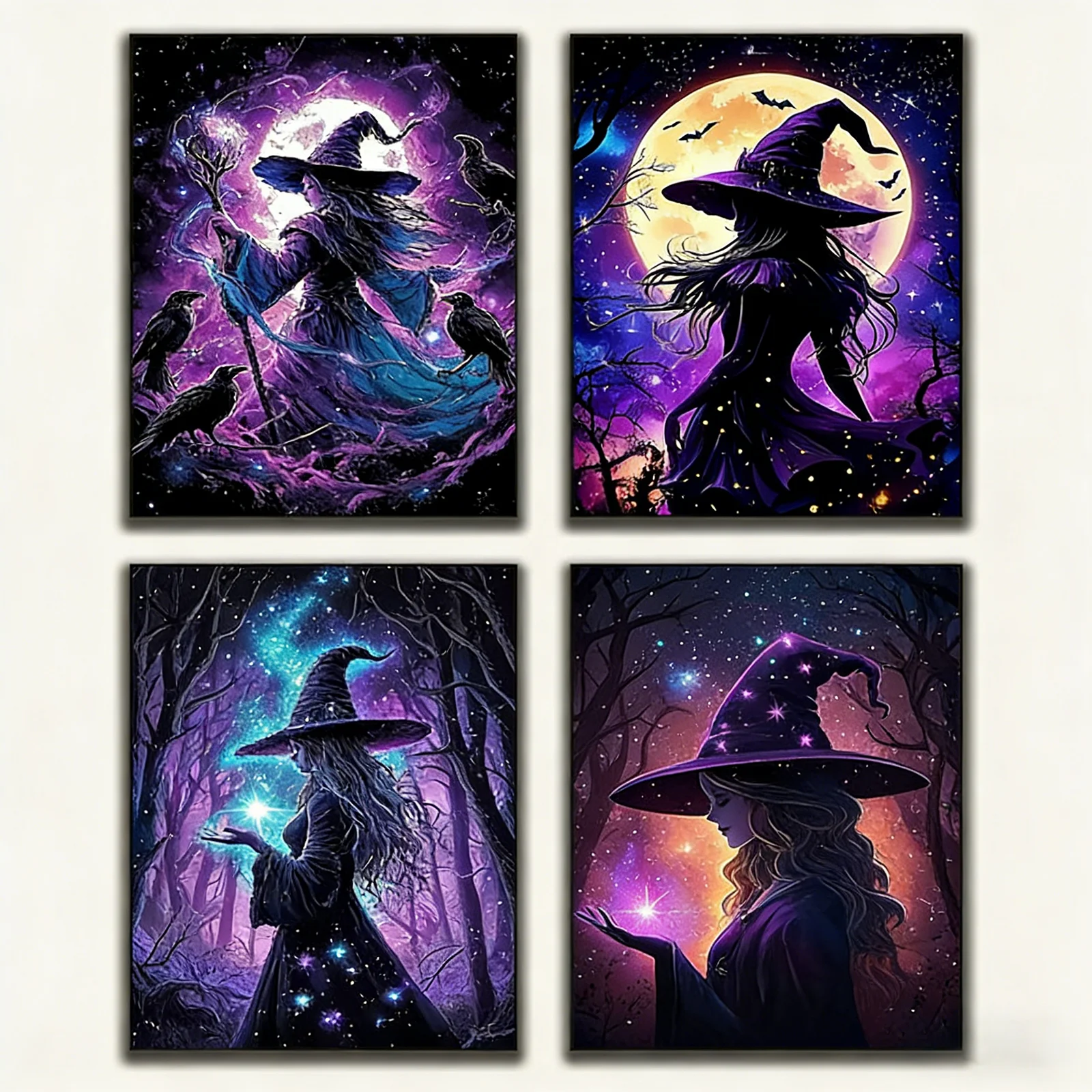 

Mystical Witch Gothic Halloween DIY Diamond Painting Ornament Creative New Arrival Gift Halloween Moon Magic Wall Art