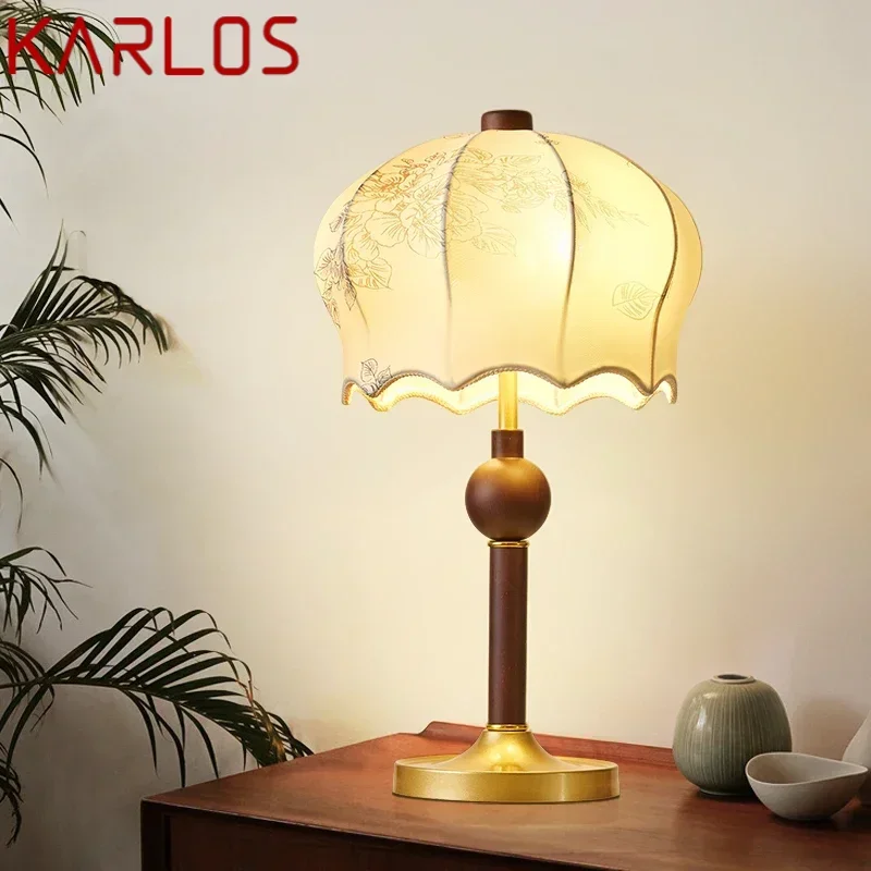 KARLOS Contemporary Table Lamp Retro Creativity Living Room Study Villa Hotel Bedroom LED Bedside Desk Light