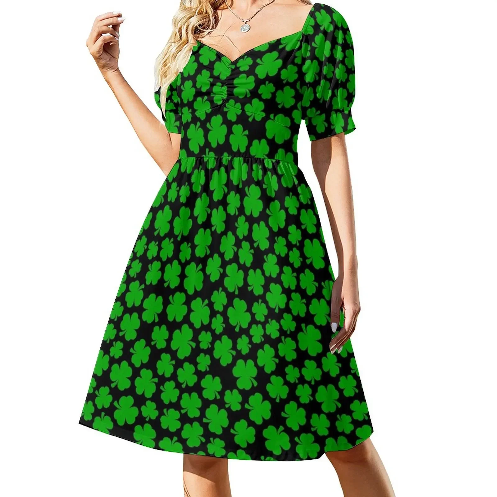 

Shamrockadelic II Short-Sleeved Dress luxury dresses Women long dress