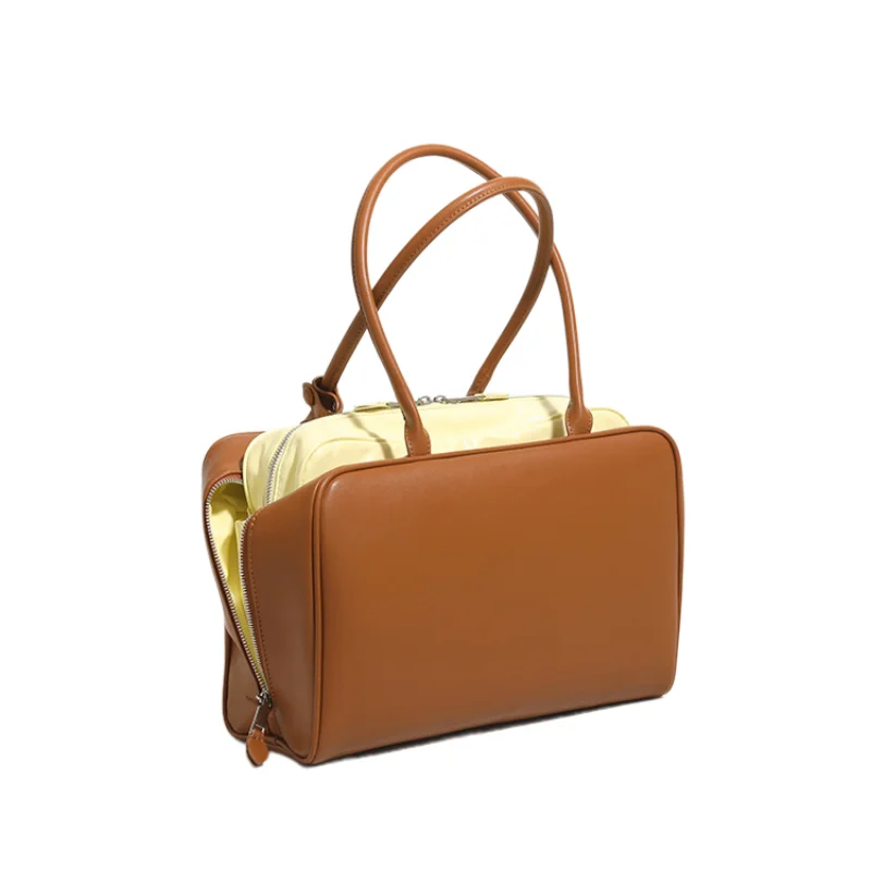 Classic Boston Underarm Bags For Women New In Vintage Simple Large Capacity Commuting Tote Bag Pillow Bag Trendy Briefcase