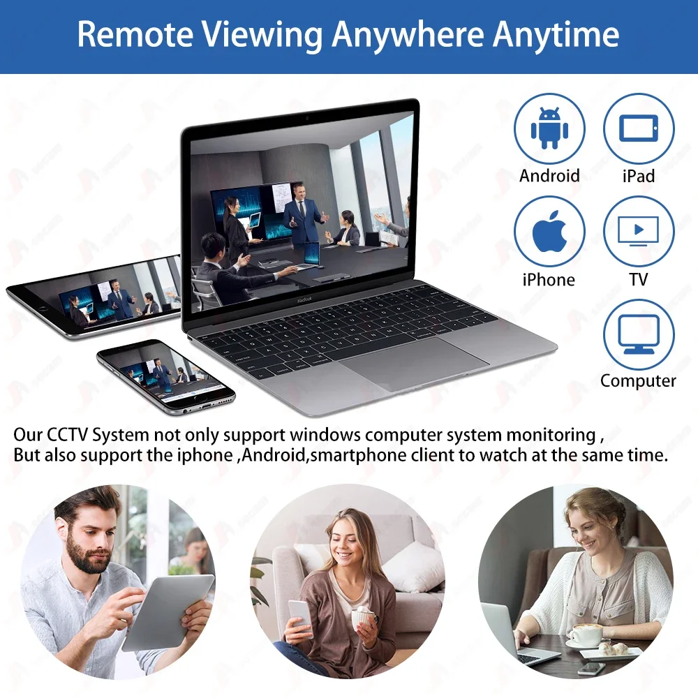 Sistema de videovigilancia CCTV, Kit de detección de movimiento facial, 8 canales, 4K, AHD, DVR, 8MP, cámaras de seguridad IR para interiores y exteriores