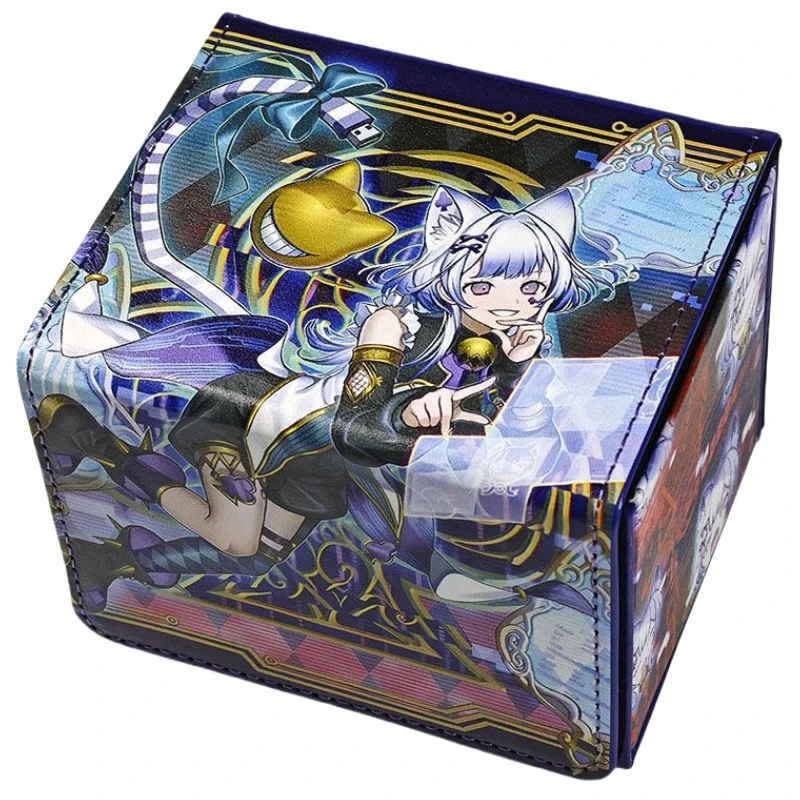 YuGiOh M∀LICE Pawn Cheshire Cat Animation Characters DIY Leather Card Storage Box Anime Classics Game Collection Cards Toy Gift