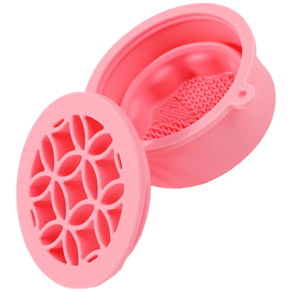 Silicone Makeup Brush Cleaning Bowl with Textured Surface for Gentle & Effective Brush and Sponge Cleaning