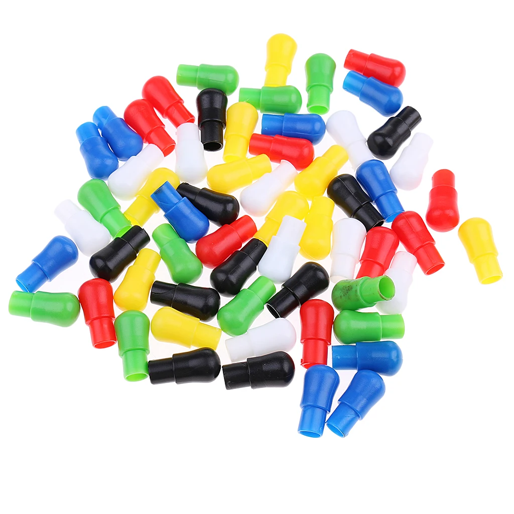 60 Pieces 23mm Mixed Color Replacement Plastic Pegs for Chinese Checkers