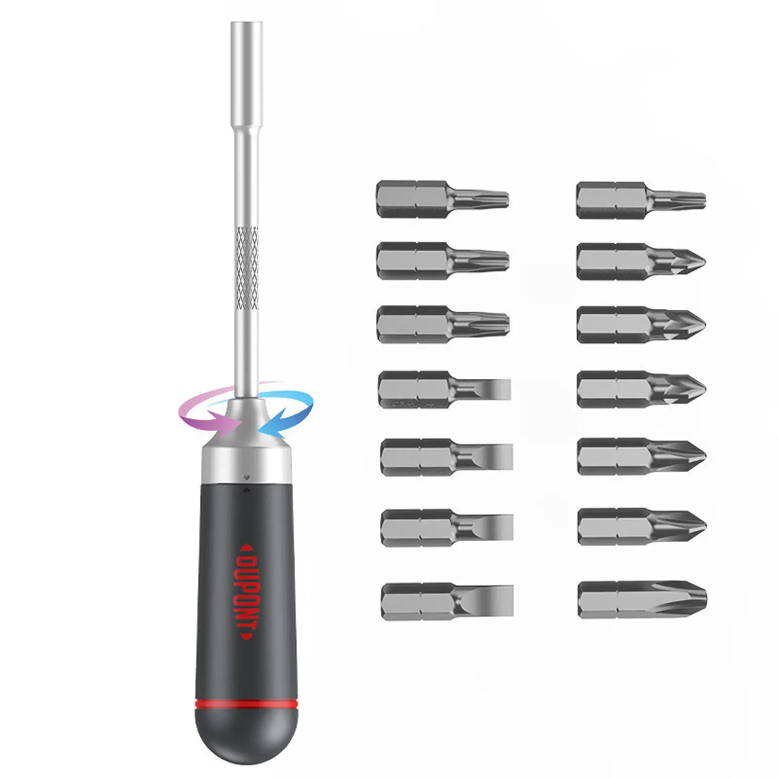 

15 in 1 Portable Ratchet Screwdriver Hidden Screwdriver Set with Extension Rod Multifunctional Screwdriver Home Repair Tool