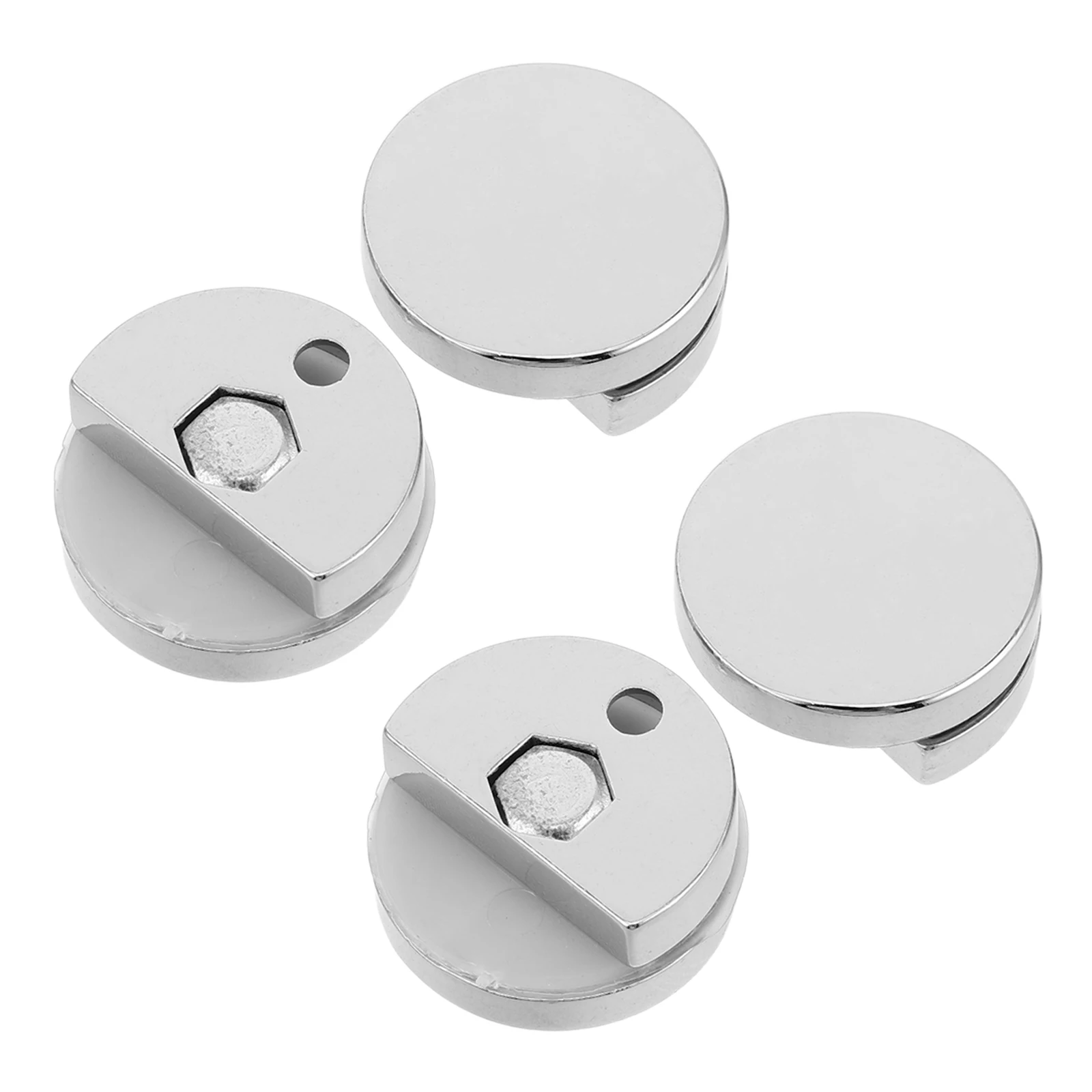 

4 Pcs Brackets Sturdy Zinc Alloy Secure Clip Design Glass Holders For Cabinets Glass Holders Bathroom Decor Mirror Mounts