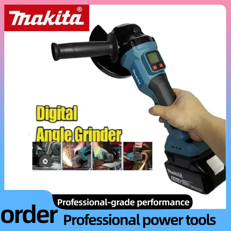 

Makita Brushless Digital Display Impact Angle Grinder, Practical DIY Electric Polishing Grinding Power Tool Fit For 18V Battery