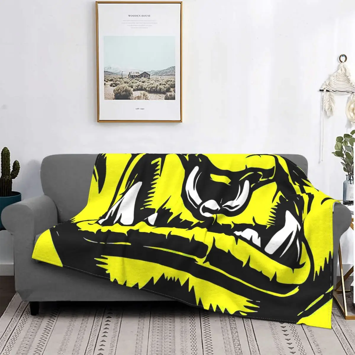 WoW Orc Face Yellow Blanket World of Warcraft Role-playing Game Fleece Plush Summer Cute Thin Throw Blankets For bed Rug Piece