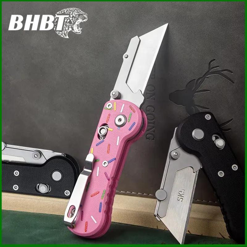 

Складной художественный нож для обоев из алюминиевого сплава BHBT, портативный экспресс-нож с быстрым открытием, инструмент EC, сменное лезвие