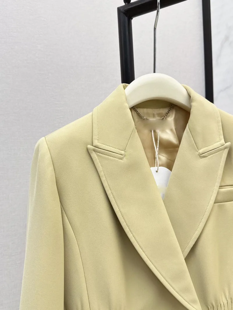 Manteau imbibé à double boutonnage pour femme, style britannique exquis, haut à la mode, nouveau, automne, 2024