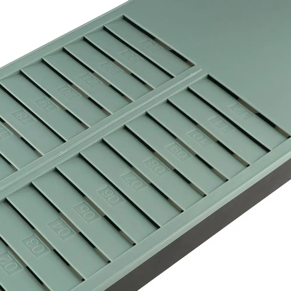 24 Slots Time Card Rack Wall Mounted Plastic Time Card Organizer Holder Double Row Hanging Hole Time Payroll Recorder Warehouse