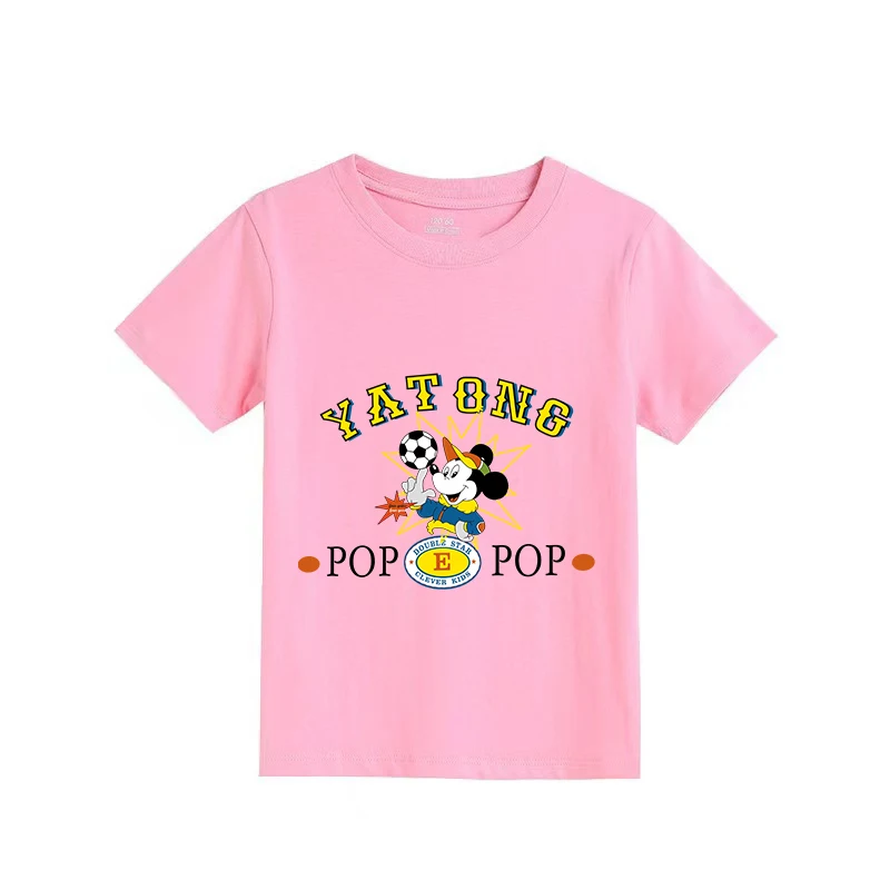 

2025 Summer Disney Mickey Mouse Casual Clothes Children's T-shirt Kids Short Sleeve Tshirt Fashion Wear