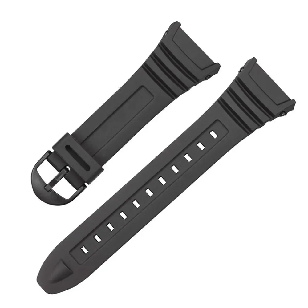 Men Women Silicone Strap Replacement Pin Buckle Sports Watch Band Soft Watchband for C-asio W-96H Watch Accessories