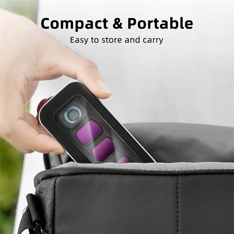 ABDE-المرشح المغناطيسي صندوق تخزين عدسة الكاميرا كيس مرشح تخزين العدسات ل DJI Osmo Pocket 3 ملحقات الكاميرا 10.8*1.2*5 سنتيمتر