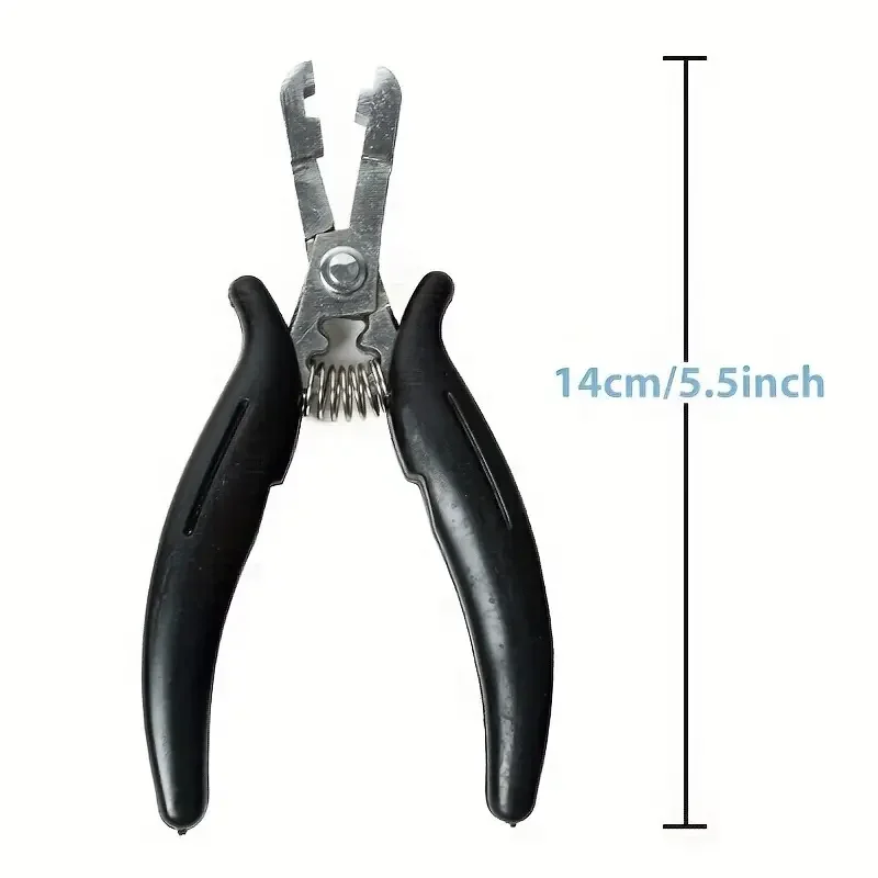 Fusion Bond Crusher Hair Extension Pliers 1PC Black Handle Flat Type Plier Clamp for Making Flat Tip Pre-bonded Hair Extensions