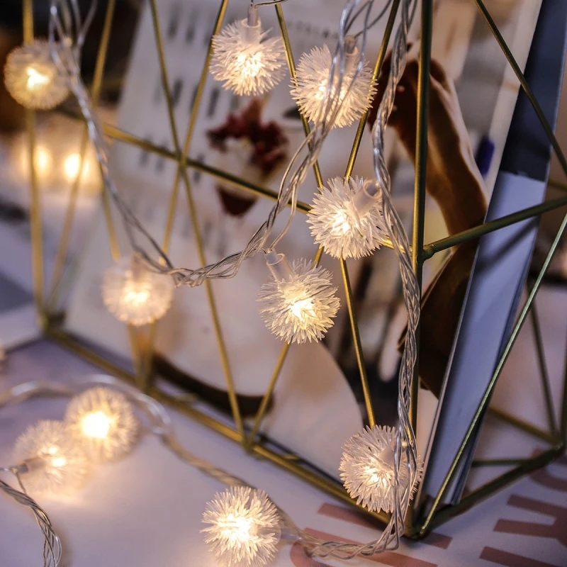 Dandelion LED Fairy Lights Battery Light Garden Terrace Special Party Christmas Decor String Lights For Home Indoor Lighting