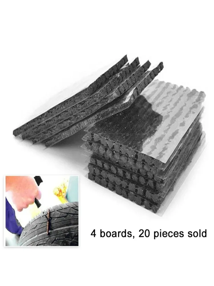 AliExpress 4Pack20Pcs New High Quality Black Hot Tire Repair Strips 100mm Bike Car Puncture Repair Kit Strips Tubeless Tyre Repair Tool