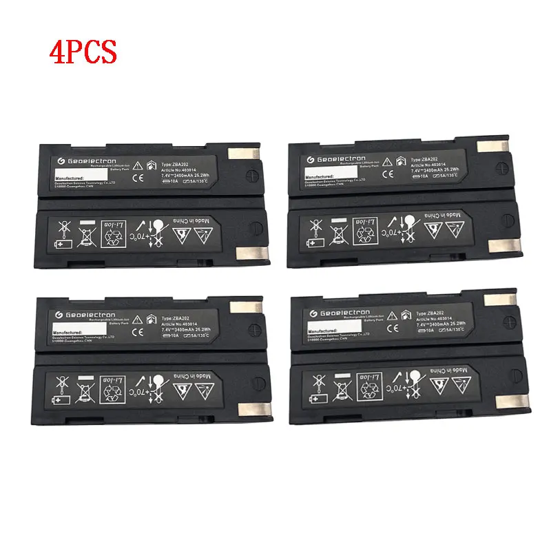 

4pcs ZBA203 ZBA202 Battery for GEOMAX Zenith10 20 GNSS 7.4V 3400mAh 25.2Wh