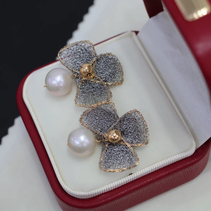 

SGARIT оригинальные 14-каратные золотые шпильки с натуральным жемчугом Эдисона 10-11 мм для женщин и девочек, ювелирные изделия для ушей, аксессуар SE16