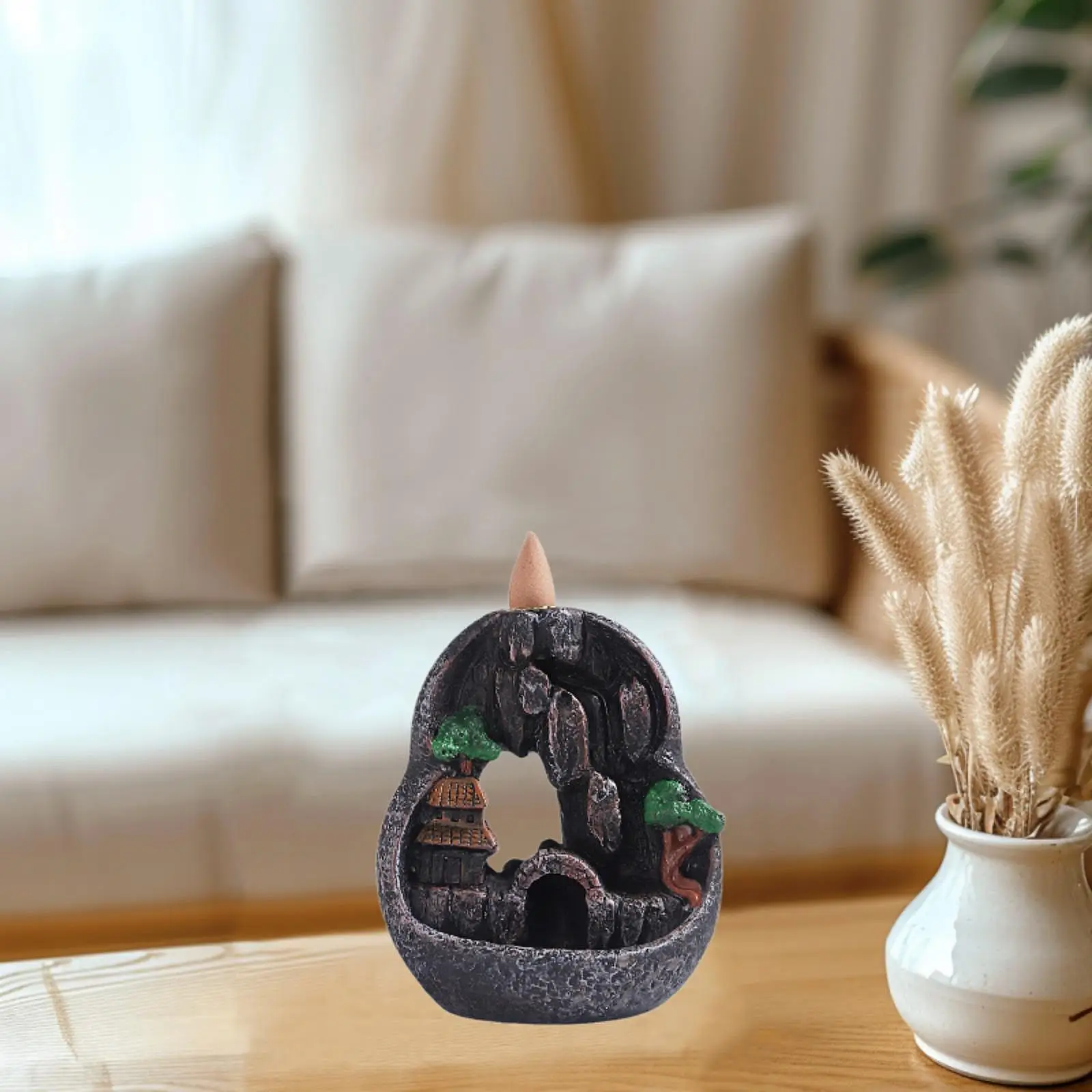 Backflow Incense Decoration Incense Burner for Office Garden Yoga Studio