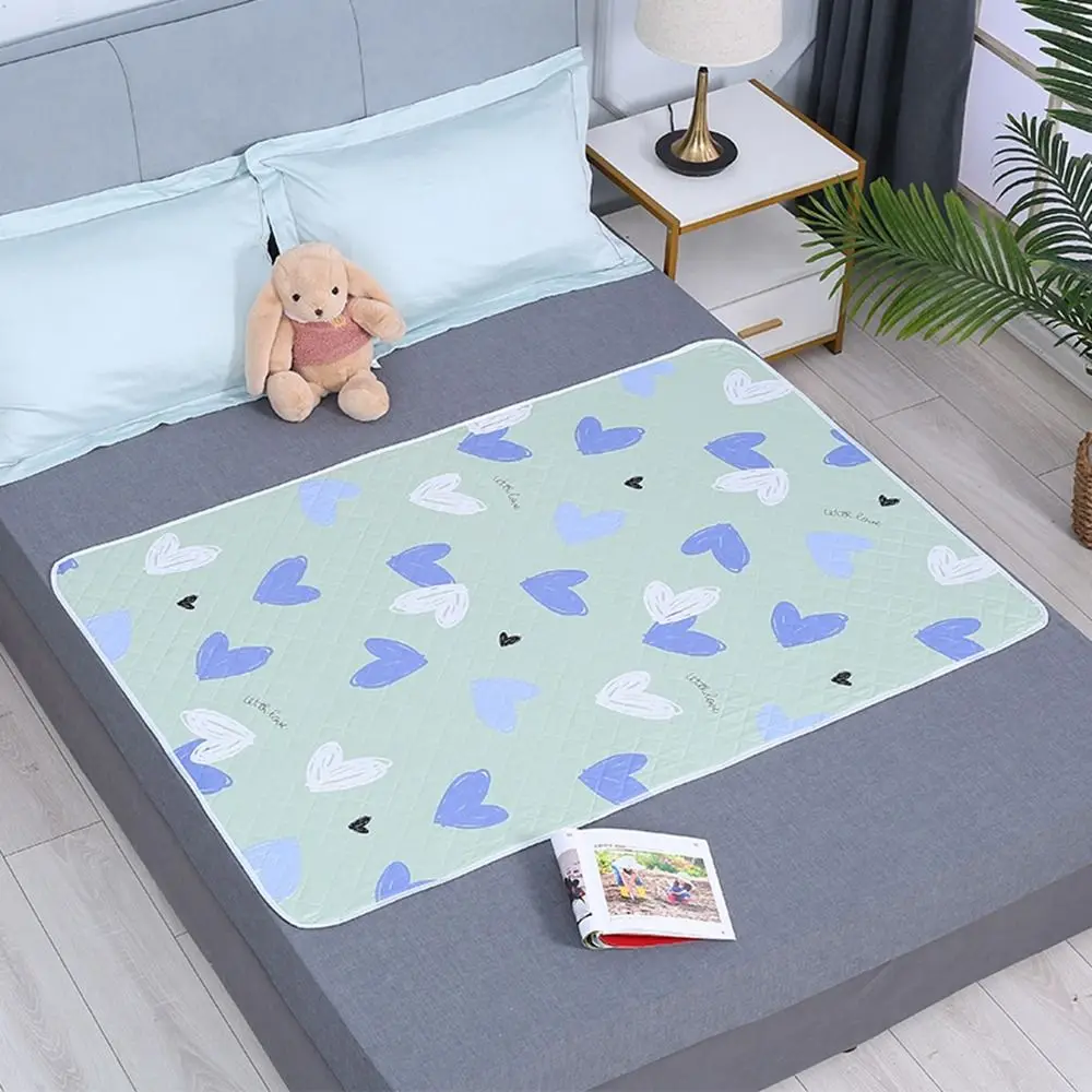 

Multifunctional 80*120cm Urine Mat Cute Cartoon Urine Pads Cloth Breathable Washable Bed Protector Diaper Toddlers