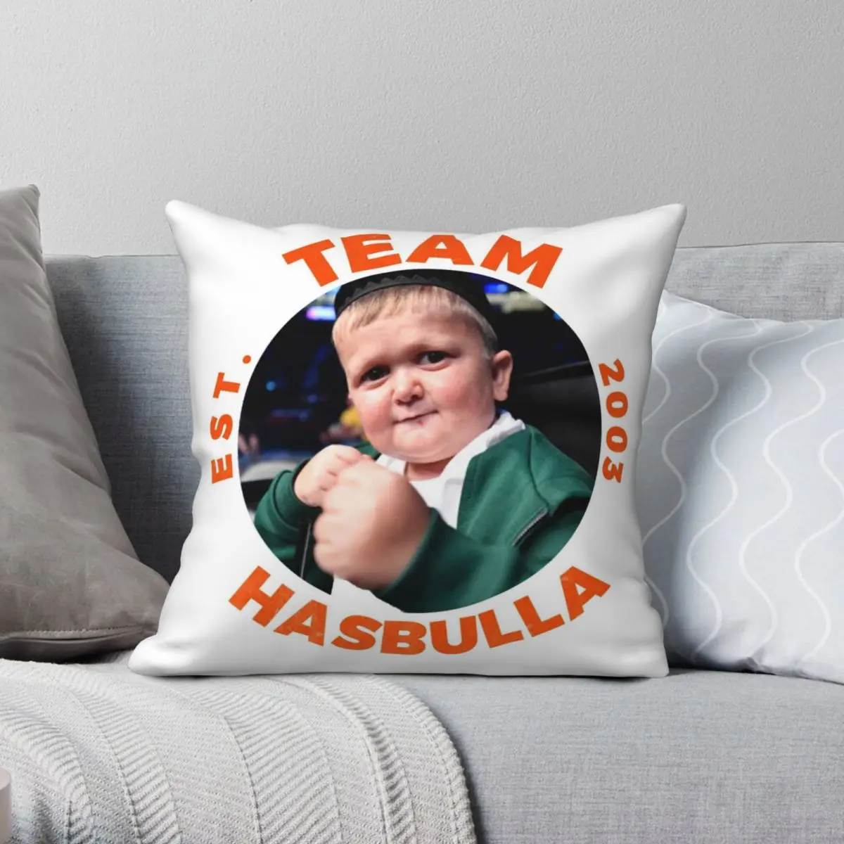 

Team Hasbulla Magomedov Square Pillowcase Polyester Linen Velvet Pattern Zip Decor Room Cushion Cover