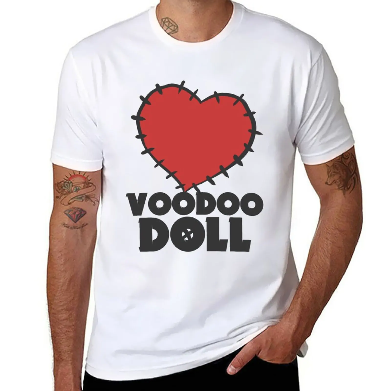 New Alluring Magic Dummy Human Danger Vixx Voodoo Doll Heart pop T-Shirt quick-drying t-shirt mens clothes