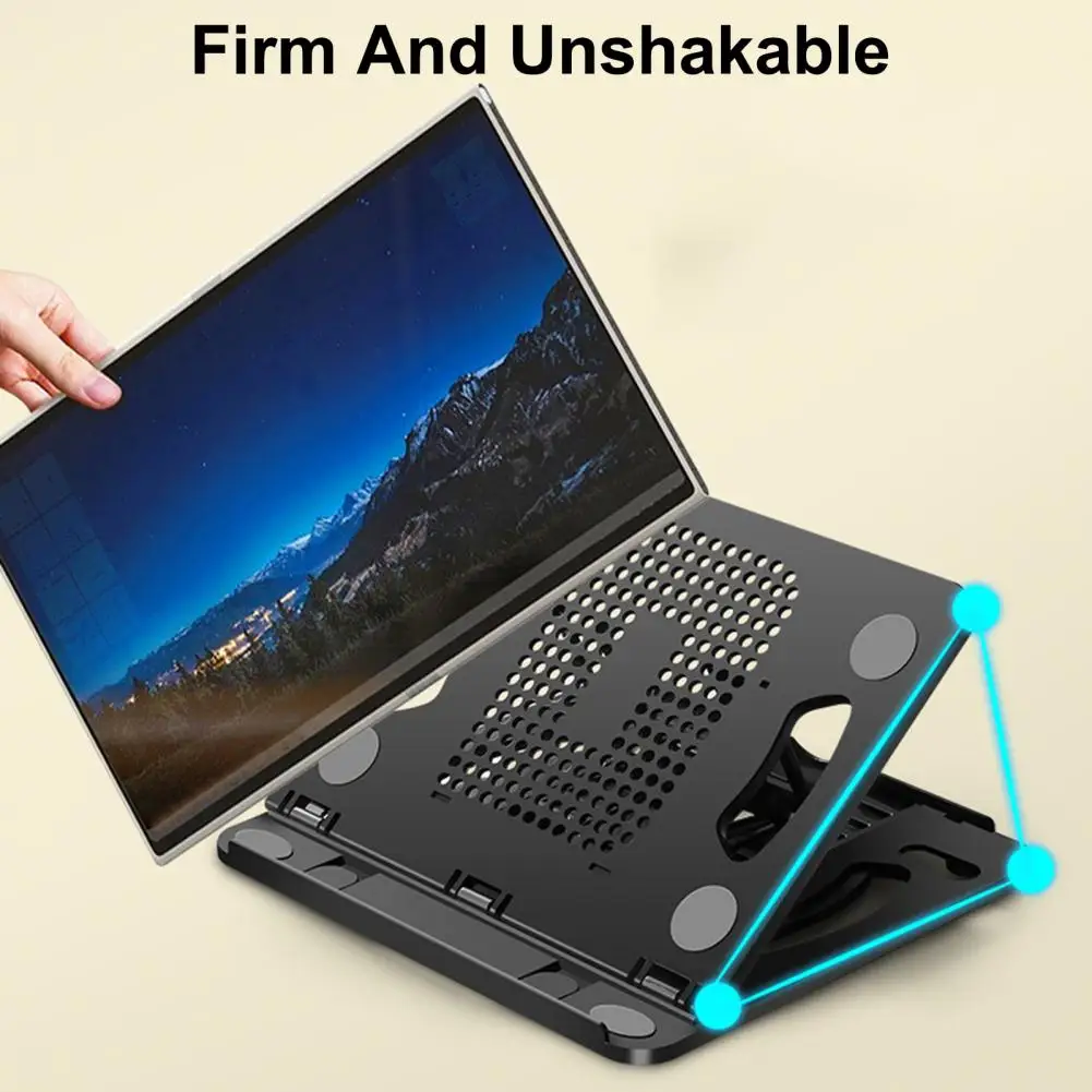 Laptop Stand Hollow-out Heat Dissipation 8-speed Angle Adjustable Free Lift Dual-use Phone Tablet Folding Stand Desktop Holder